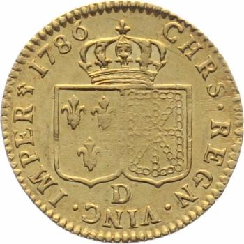 Preview: Frankreich 1 Louis D'or 1786 D - Louis XVI. 1774-1793